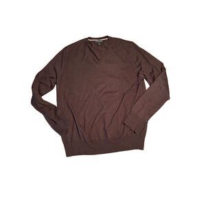 Banana Republic Silk Cashmere Sweater Large V Neck Lightweight Black